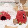 Chew Resistant Ceramic Hamster Drinking Dispenser Strawberry Shelter Cave Small Animal Water Dispenser Feeding Accessory