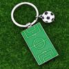 Football Field Soccer Key Chain Holder Playground Sports Souvenir Keyring Ornament Keychains Jewelry Football Fans Club Gift