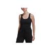 Adidas Solid Color Logo Label Round Neck Adjustable Strap Sports Tank Top Women Tops Black HS9062