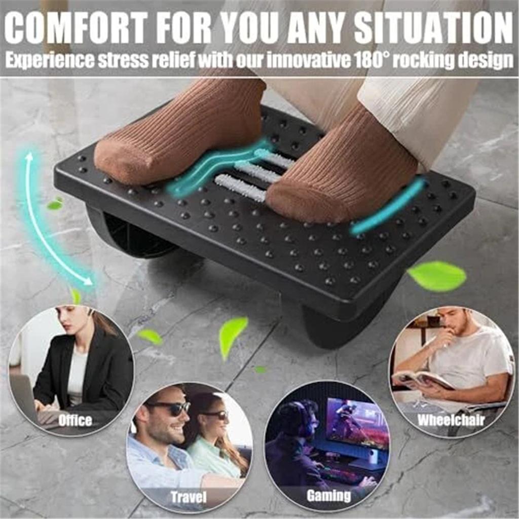Office Foot Rest Footrest Under Desk Foot Stool with Roller Massager for Office Pressure Relief Foot Rest Under Desk