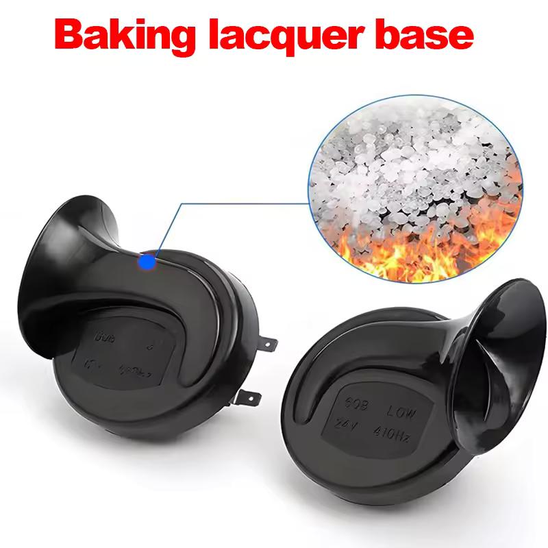 New 2pcs 12V air horn for car Snail Electric Air Horn Marine Boat Loud Alarm Kit Boat Motorcycle Dual-tone car horn Loud signal