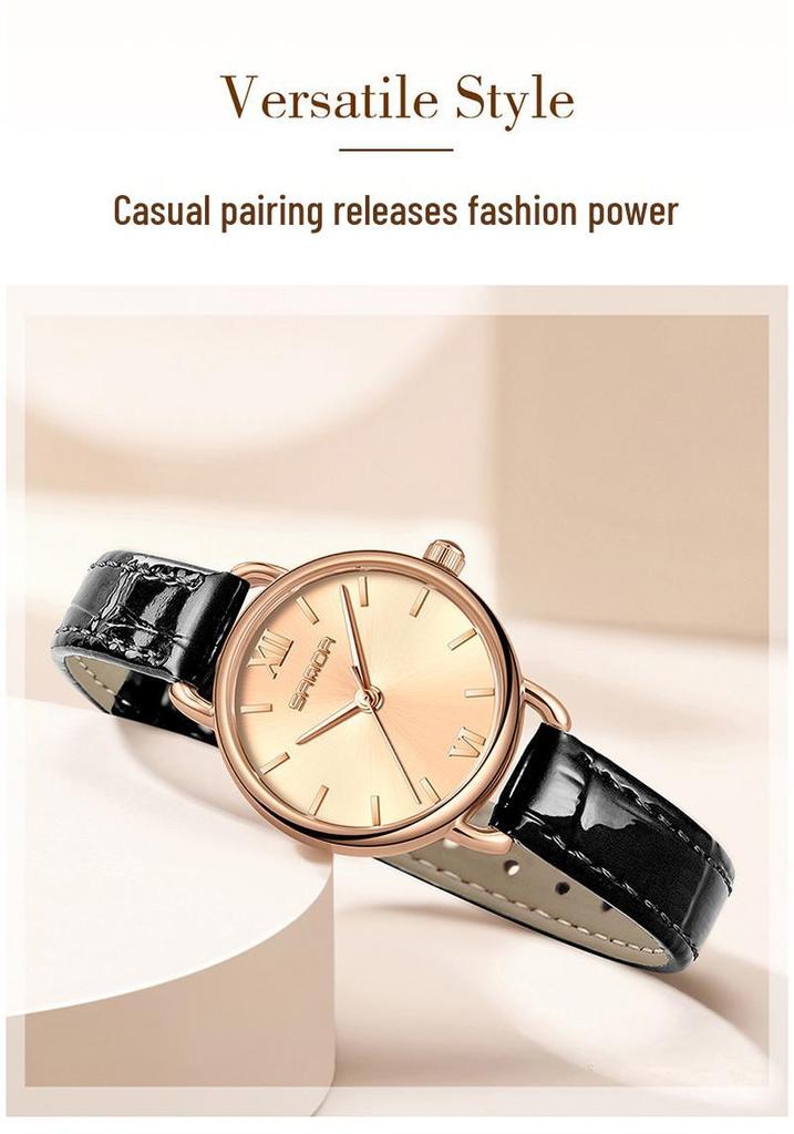Sanda Women's Retro Roman Numeral Quartz Watch - Fashionable, Simple, and Waterproof