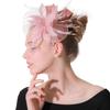 Europe And The United States New Feather Hairpin Bridal Hair Accessories Banquet Party Performance Hemp Hat Ball Headdress