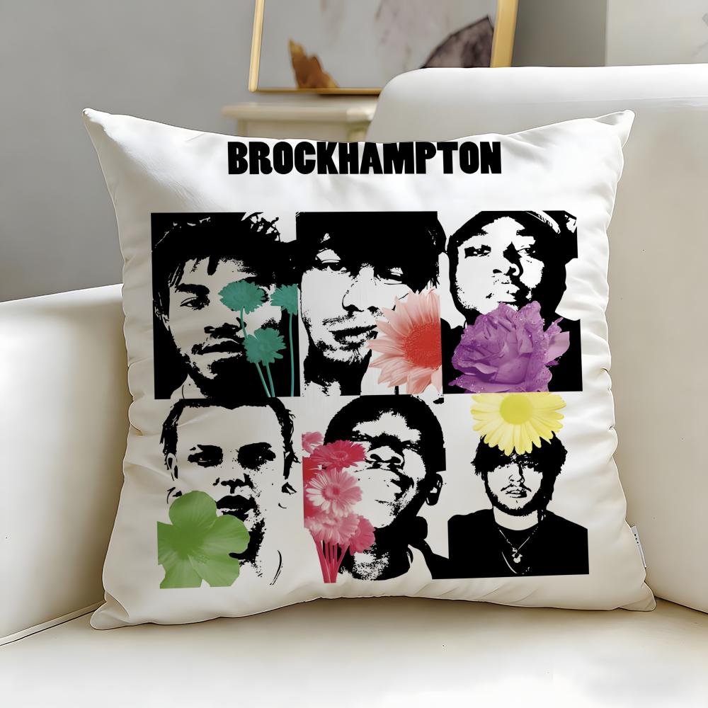 

Stylish Bbrockhamptones Cushion Cover Soft EasyWash Pillow Case Versatile for Couch Bed Travel and Office 30X30cm