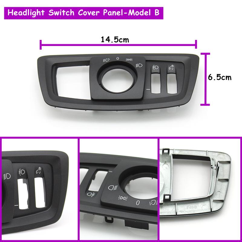 F20 F21 F22 F23 F48 F49 F39 Car Headlight Switch Panel HeadLamp Rotary Front Rear Foglight Button Cover For BMW 1S 2S X1 X2