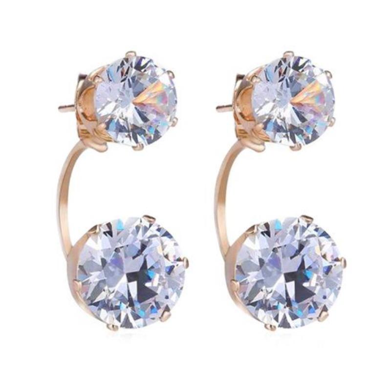 Regalo di orecchini per orecchini con rivestimento per orecchio con doppio strass per gioielli da donna