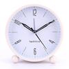 4-inch Metal Alarm Digital Round Table Clock with Silent Seconds and Night Light. Stylish, Modern, and Minimalist Design.