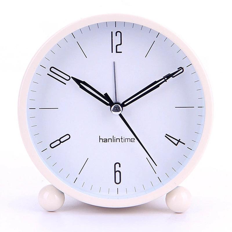 4-Zoll Metall Wecker Digitaler Runder Tischwecker mit Leise Sekunde und Nachtlicht. Stilvolles, modernes und minimalistisches Design.