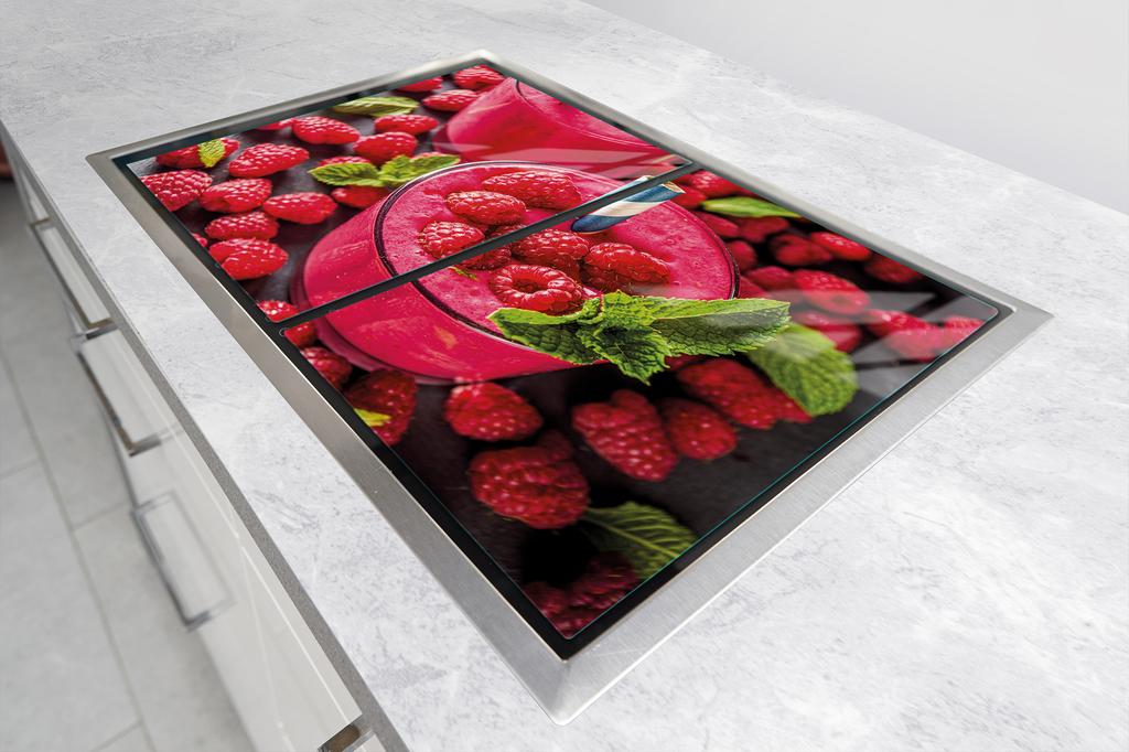 SZKLANA PŁYTA OCHRONNA DO KUCHNI 2x35x52 MALINY