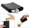 6OZ Stainless Steel Black Mini Hip Flask Alcohol Bottle Drinking Gift For Man Personalized LOGO Custom Made Laser Engraving