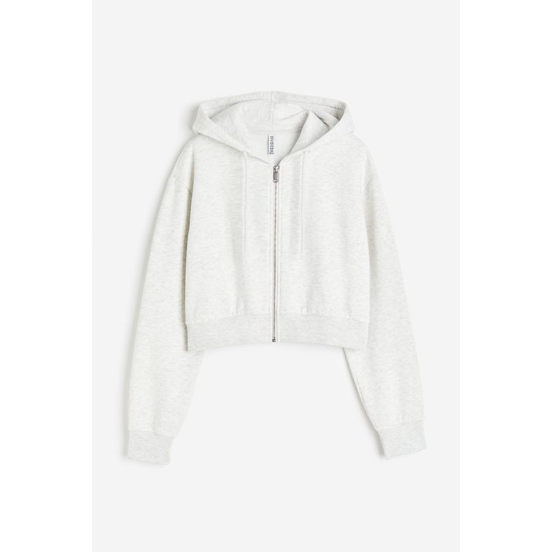 

HM Женская одежда Толстовка Летняя Удобная Ретро Свободная Короткая на молнии с капюшоном 1193900 Mixed light gray 170/104A