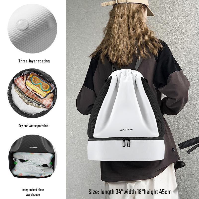 תיק שחייה עמיד למים רטוב/יבש: תרמיל חוף וספורט לילדים ומבוגרים