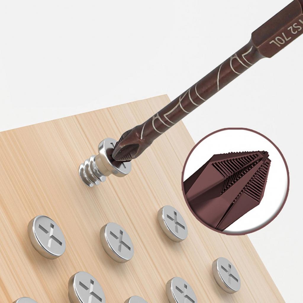 15pcs Long Alloy Steel Cross Magnetic Drill Bits Set for Strong Screws