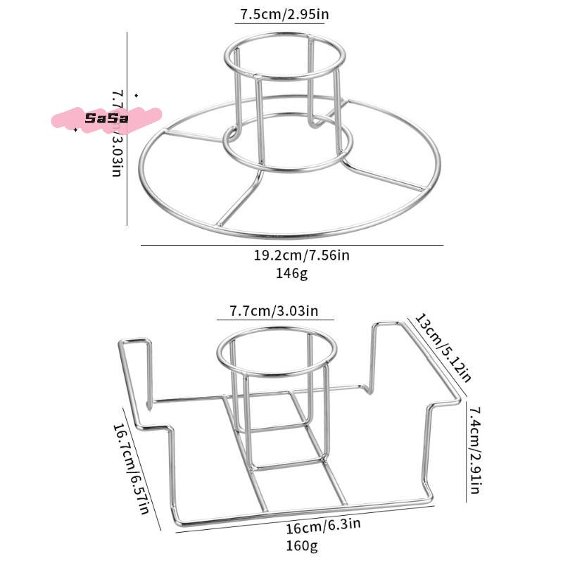Non-Stick Chicken Roaster Rack Food Grade Stainless Steel Vertical Chicken Holder for Barbecue Cooking Kitchen Accessory