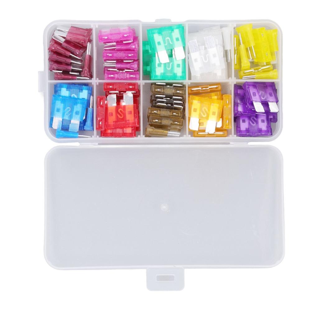 80PCS Colorful Fuseing Assortment Kit Medium Size Replacement Fuseing Automotive Fuseing  Motorcycle