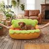 Stable Pet Lounger for Tiles Hot Dog Bed, Cozy Cute Removable Washable Puppy Sleeping Mat Mat, Soft Plush Nest Bed Small Dogs Cats Resting Area Pets