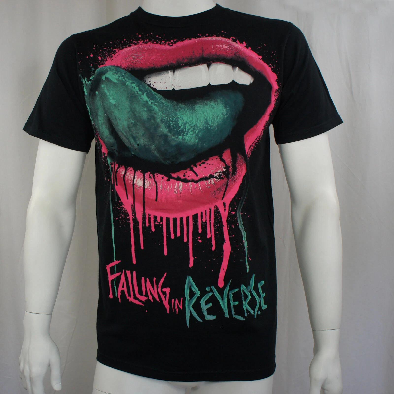 FALLING IN REVERSE Lips Logo T-Shirt S M L XL 2XL NEW XS