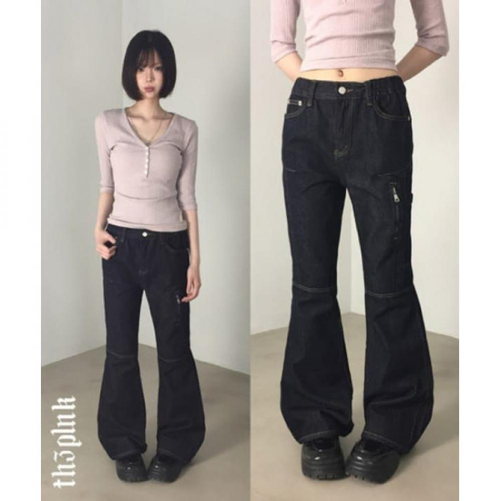 The Pink Women Cargo Multi Pocket Cut bootCut Pants