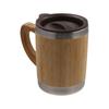 Bamboo Insulated Water Bottle 304 Stainless Steel Travel Cup Thermos Insulated Mug  Coffee