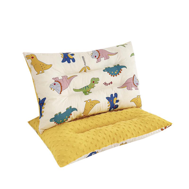 Children's All-Cotton Cartoon Bean Pillow - Velvet Nap Pillow for Kids
