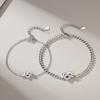 Minimalist Couple Bracelets Interwoven Heart Design Matching Set For Him And Her Understated Gift
