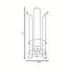 IDesign Classico Portarotolo di Carta Igienica in Metallo Compatto da Parete per Bagno, Contiene 3 Rotoli, Installazione Autoadesiva,