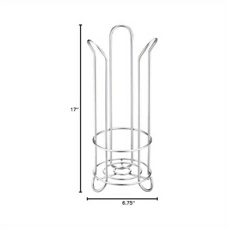 IDesign Classico Portarotolo di Carta Igienica in Metallo Compatto da Parete per Bagno, Contiene 3 Rotoli, Installazione Autoadesiva,