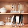 Adjustable Pot Rack Organizer Space Saving Pans Organizer Rack Kitchen Tools Cookware Rack  Indoor