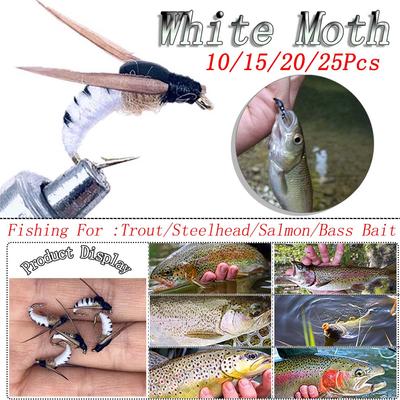 10/15/20/25Pcs Dry Wet Flies Nymph Fly Fishing Flies Trout Carp Artificial Fish Bait