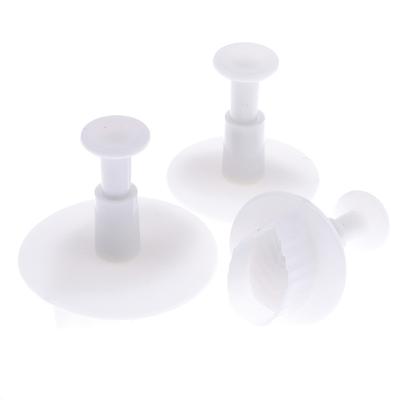 3Pcs/Set Rose Leaf Leaves Plunger Cutter Cake Fondant Decorating Sugarcraft Mold