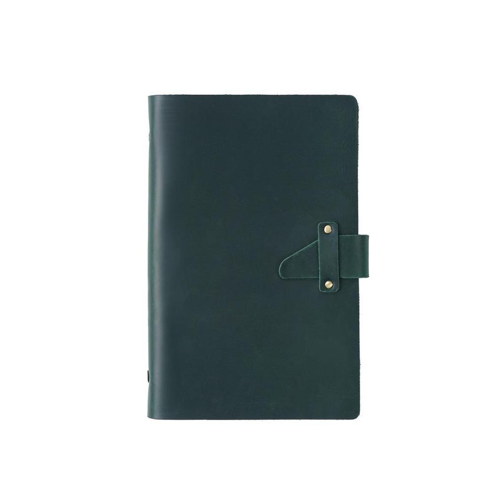 Genuine Leather A5 Business Planner Binder - Retro Style