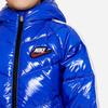 Nike Hooded Casual Sports Solid Color Warm Duck Down Jacket Kids Outerwear Blue DO3605-480