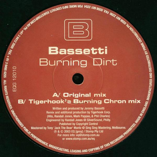 

12inch Record BASSETTI - Burning Dirt EQG12010 EQ [Grey] 2003 Australia Dance & Electronica Used