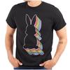 Cute Colorful Easter Bunny Spring Rainbow Womens or Mens Crewneck T Shirt Tee