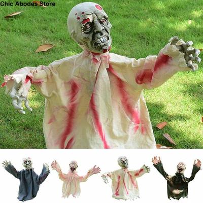 Ghost Scary Props Halloween Swing Ghost Voice Control Horror Swing Ghost Label Ground Insertion Large Swing Ghost Props Home