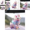Colorful Cartoon Fox Acrylic Pendant For Car Interior Mirror Decoration Backpack Keychain