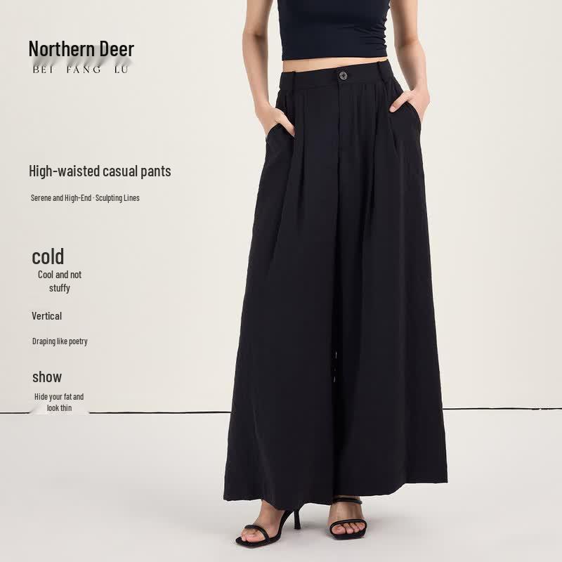 Northern Deer Women s Draping Wide-Leg Casual Pants L