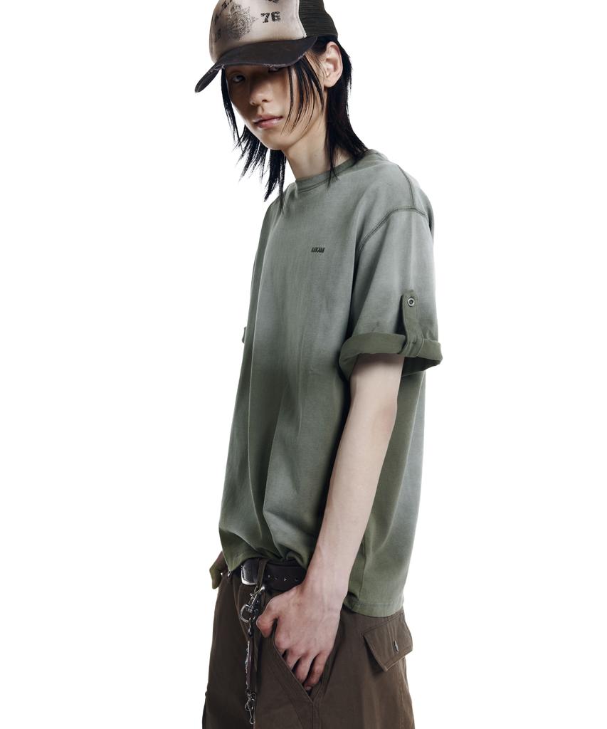AAKAM Dirty Mist Roll-Up Half Top (Khaki)