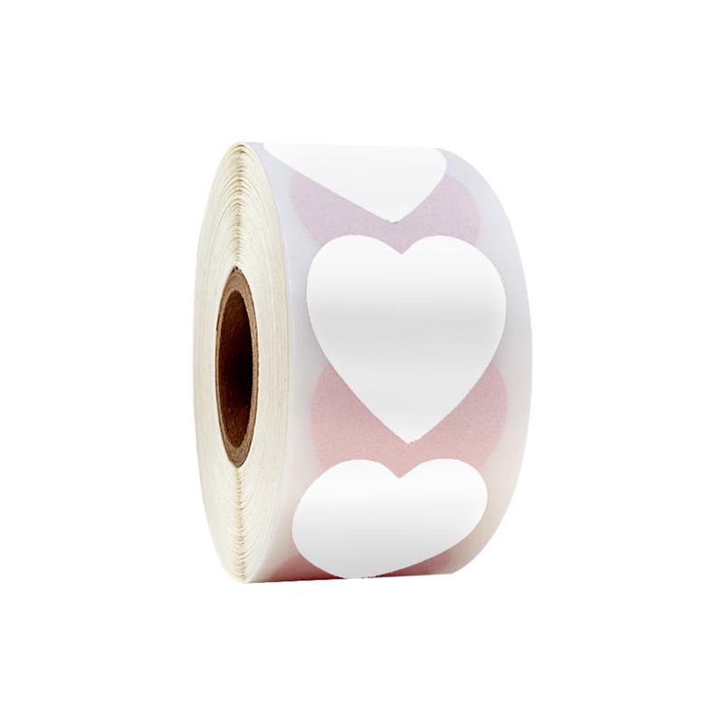 Heart-Shaped Multicolor Label Stickers: Writable, Adhesive, and Perfect for Categorizing or Decorating.