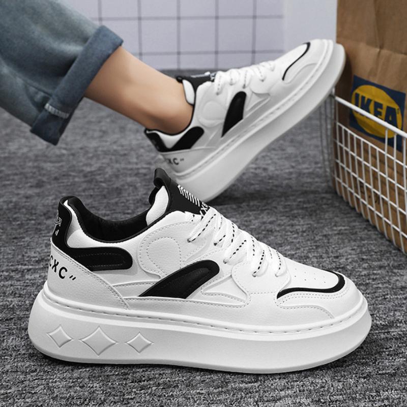 Fashion Men Sneakers Casual Shoes Men's Lace Up Platform Running Shoes Tennis Trainer Shoes for Men Outdoor Male Thick Bottom Skate Shoe
