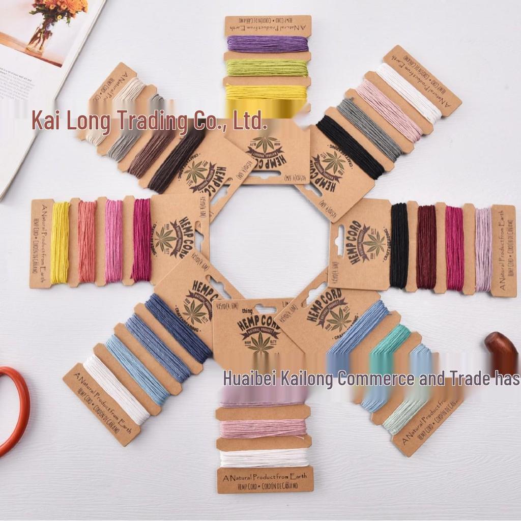 Colorful 1mm Waxed Hemp Cord for DIY, Hand-woven Crafts, 20yd Rope
