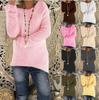 Maglione da donna a tinta unita a maniche lunghe e vestibilità larga, stile europeo e americano - Disponibile per Autunno e Inverno