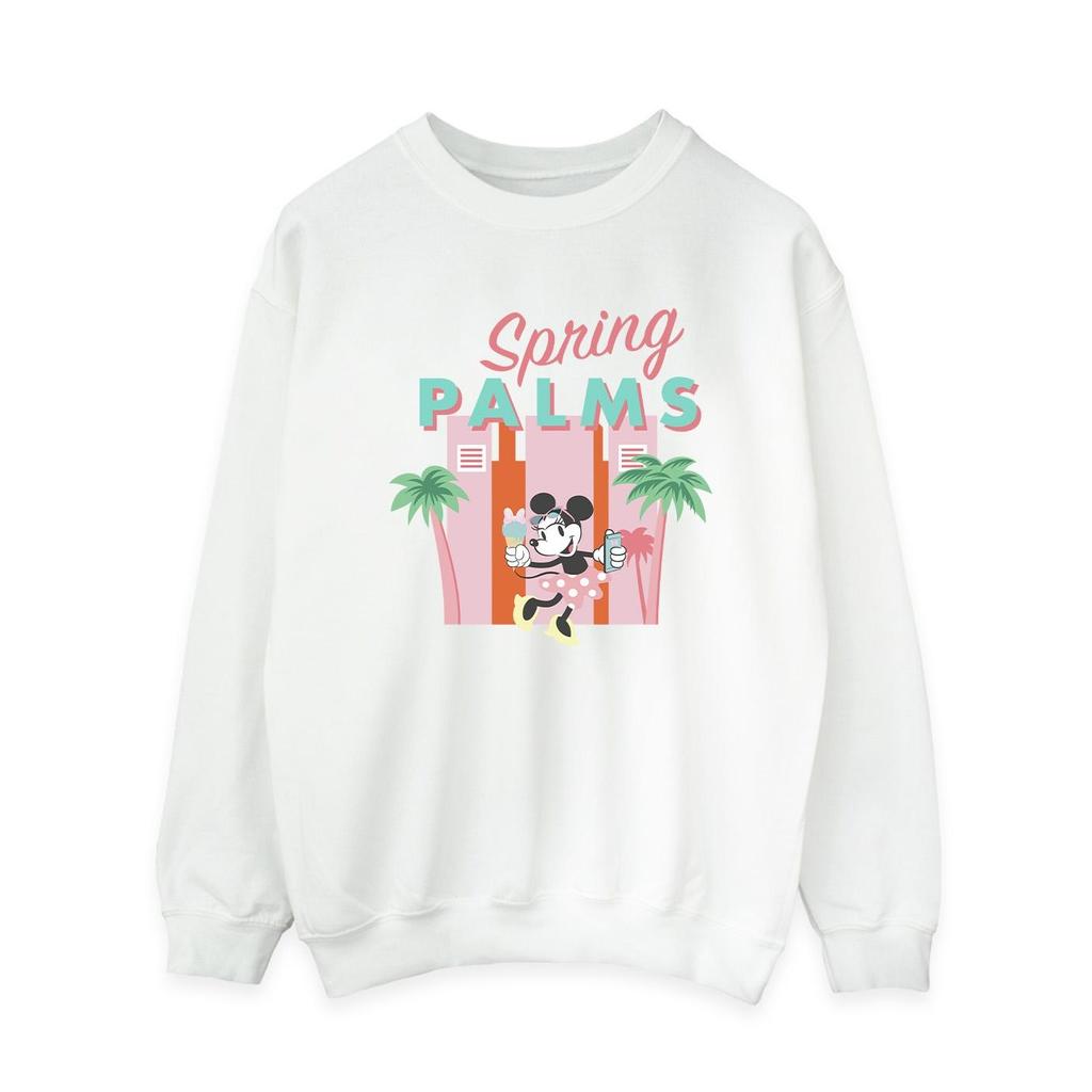 Disney Womens/Ladies Minnie Mouse Spring Palms Sweatshirt