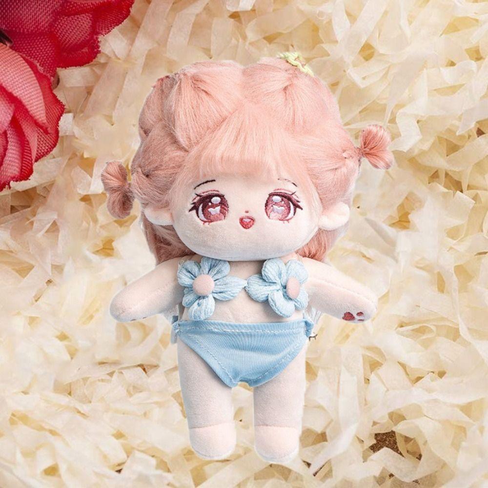 Bikini Set Cotton Doll Swimsuit Suit Strap Pants 20cm Doll Swimming Outfit  Cotton Doll Accessories