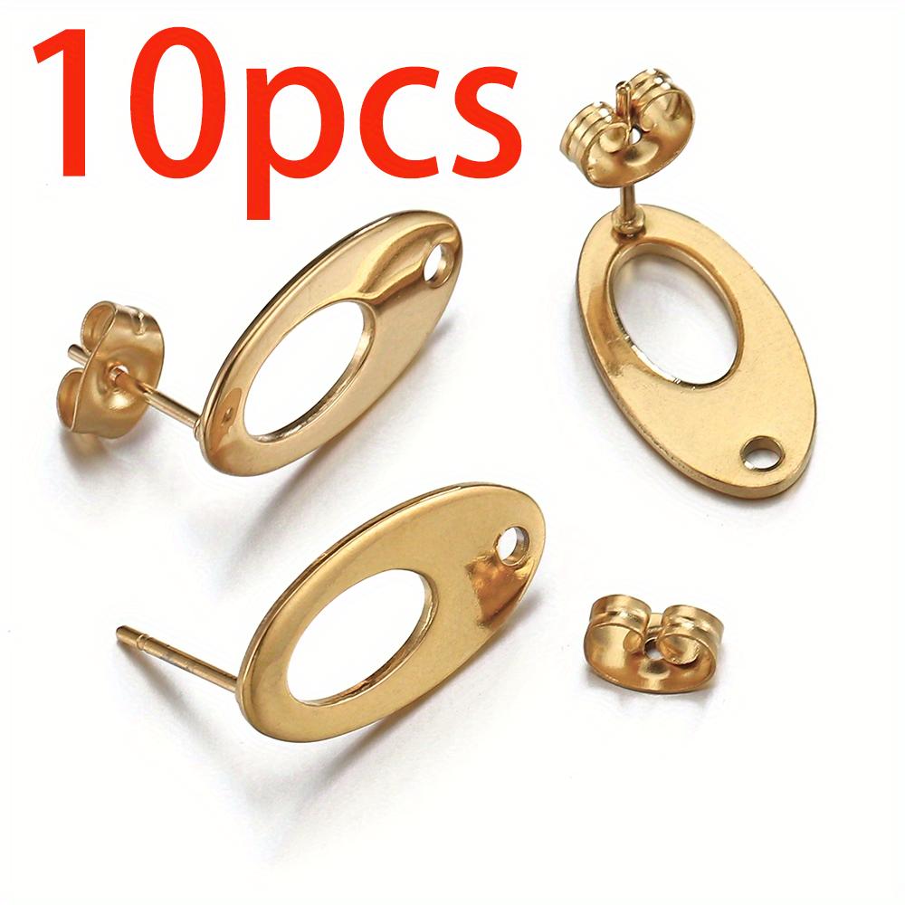 5 Paar Edelstahl Ohrbügel Langer Stift Post Haken Ohrstöpsel Verbinder Quaste DIY Schmuck Handgefertigte Ohrringe Zubehör Fundstücke