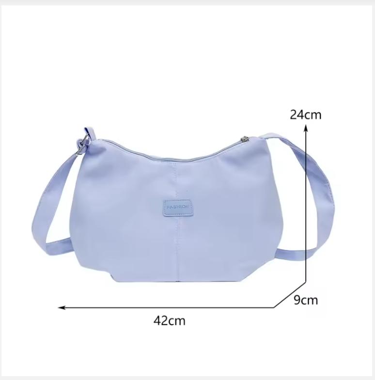 Casual Nylon Womens Shoulder Bag Korean Fashion Simple College Style Crossbody Bag Large Capacity Designer Ladies Handbag Purse