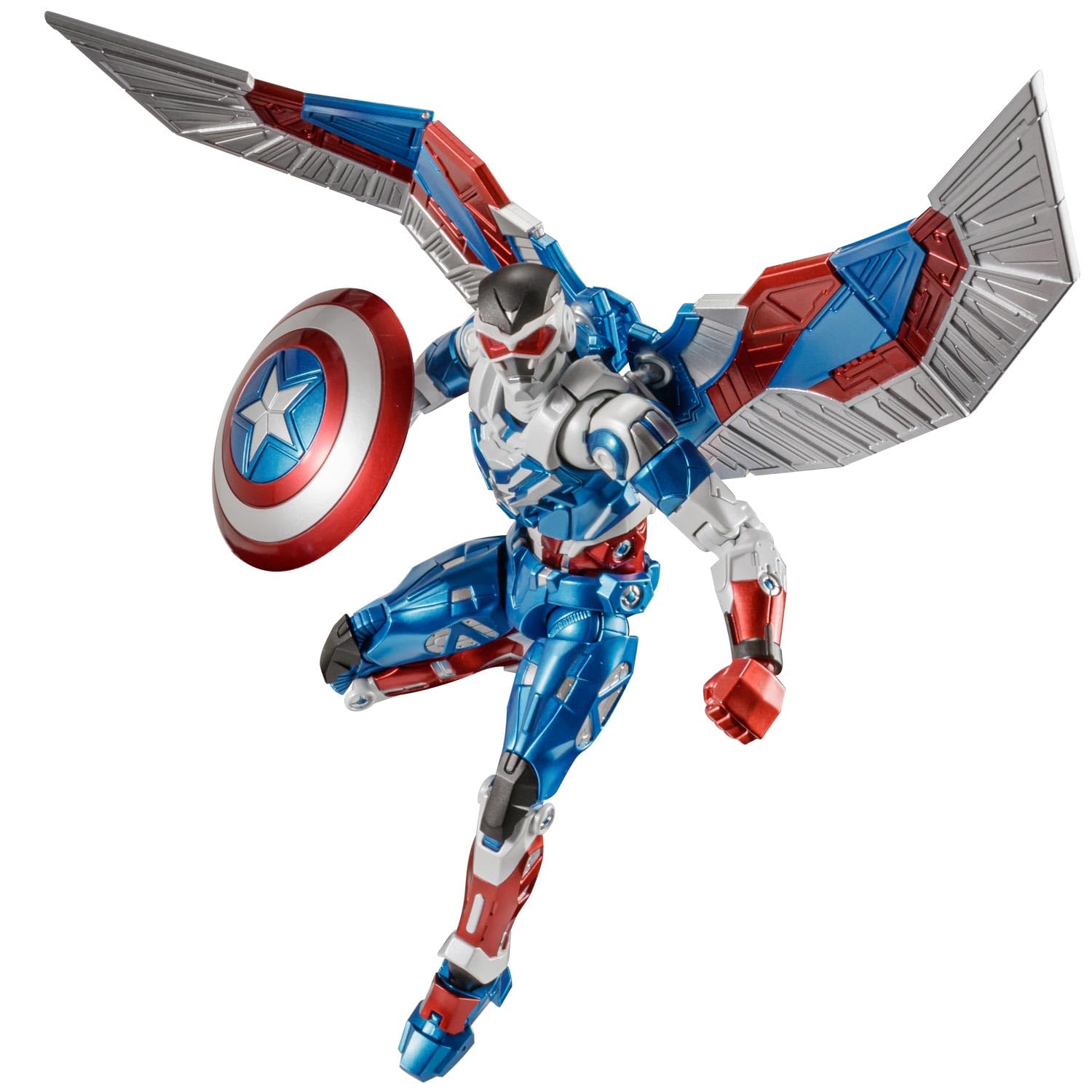 

Fighting Armor Captain America Wilson ABS Painted Action Figure (Sam ver.) Non-scale Die-cast & синий