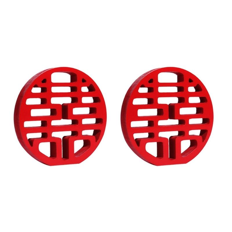 

Pack Of 2 Wooden Happiness Wedding Decorations Natural Wood Texture For Ceremony Homes Celebration Party Decoration