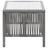 vidaXL 4-tlg. Garten-Lounge-Set mit Auflage Poly Rattan Anthrazit