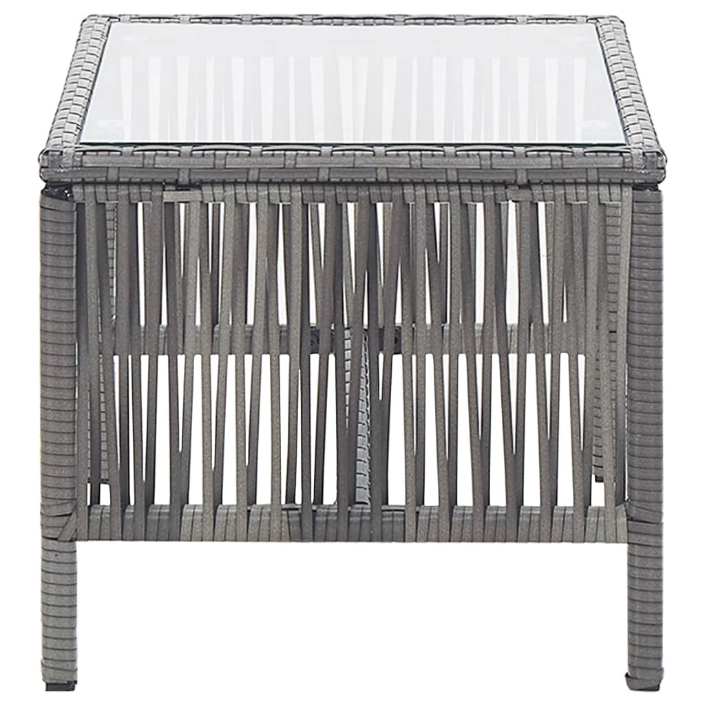 vidaXL 4-tlg. Garten-Lounge-Set mit Auflage Poly Rattan Anthrazit
